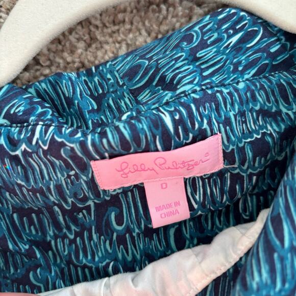 Lilly Pulitzer Women’s Cursive Cowl Neck Sheath Pencil Dress Sz 0 - Picture 6 of 10